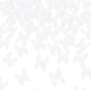 PartyPal Konfetti motyle białe 40cm