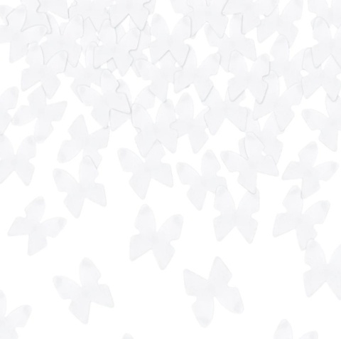 PartyPal Konfetti motyle białe 40cm