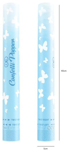 PartyPal Konfetti motyle białe 40cm