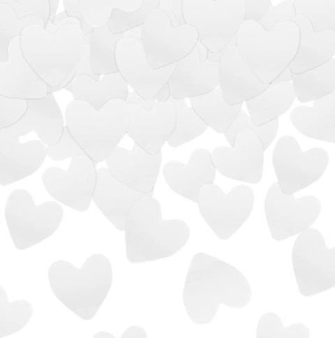 PartyPal Konfetti serca białe 40cm