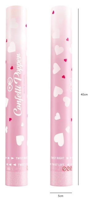 PartyPal Konfetti serca białe 40cm