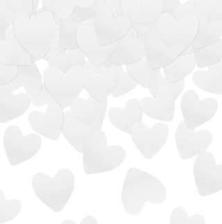 PartyPal Konfetti serca białe 30cm
