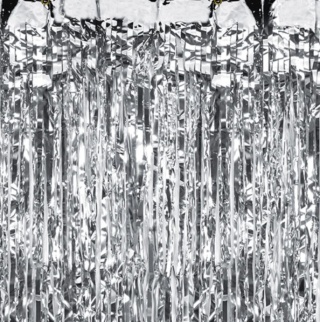 PartyPal Kurtyna imprezowa srebrna 100x200cm