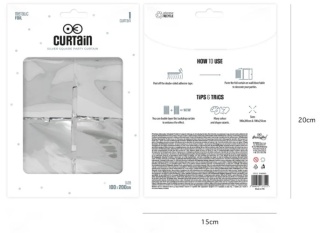 PartyPal Kurtyna imprezowa kwadraty srebrna 100x200cm