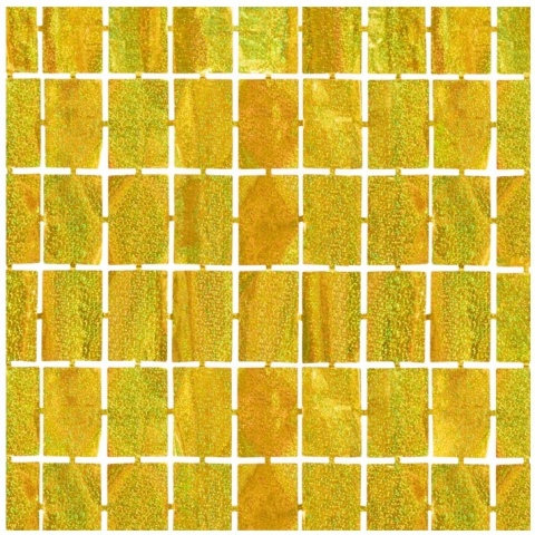 PartyPal Kurtyna imprezowa kwadraty holograficzna złota 100x200cm