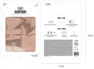 PartyPal Kurtyna imprezowa kwadraty rose gold 100x200cm