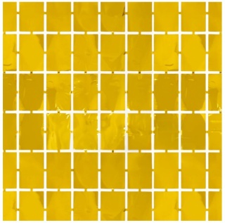 PartyPal Kurtyna imprezowa kwadraty złota 100x200cm