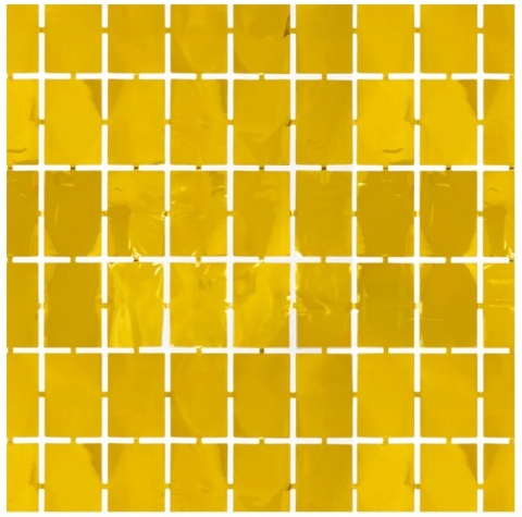 PartyPal Kurtyna imprezowa kwadraty złota 100x200cm