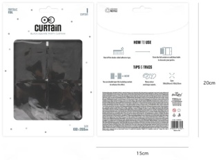 PartyPal Kurtyna imprezowa kwadraty czarna 100x200cm