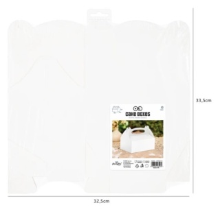 PartyPal Pudełko na ciasto białe 10 szt.