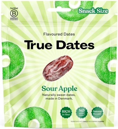 True Dates Daktyle o smaku kwaśnego jabłka bez dodatku cukru 70g