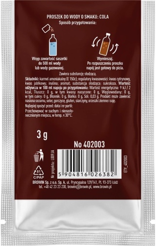 Vsypto Napój w proszku o smaku coli bez cukru 3g