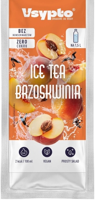 Vsypto Napój w proszku o smaku Ice Tea Brzoskwinia bez cukru 9g