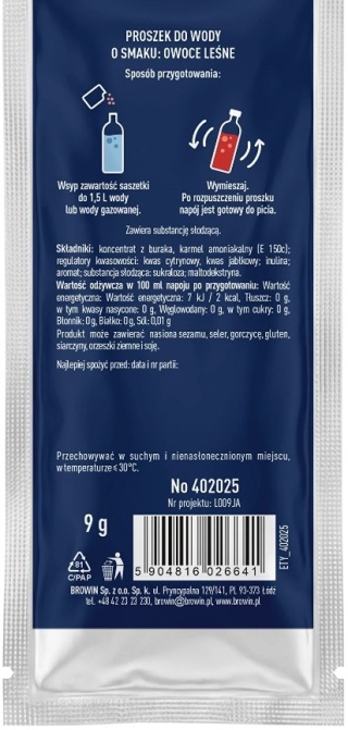 Vsypto Napój w proszku o smaku owoców leśnych bez cukru 9g