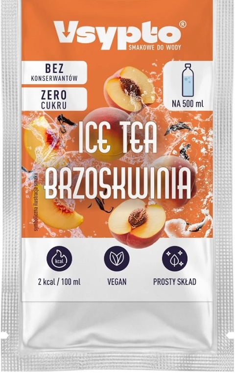 Vsypto Napój w proszku o smaku Ice Tea Brzoskwinia bez cukru 3g