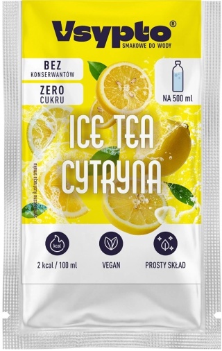 Vsypto Napój w proszku o smaku Ice Tea Cytryna bez cukru 3g