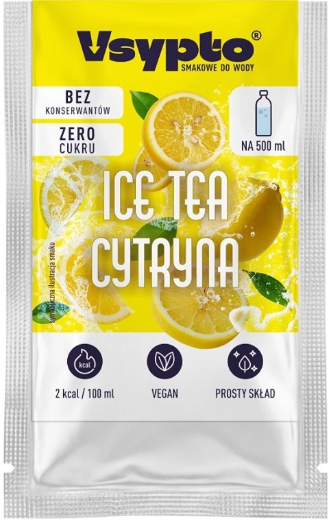 Vsypto Napój w proszku o smaku Ice Tea Cytryna bez cukru 3g