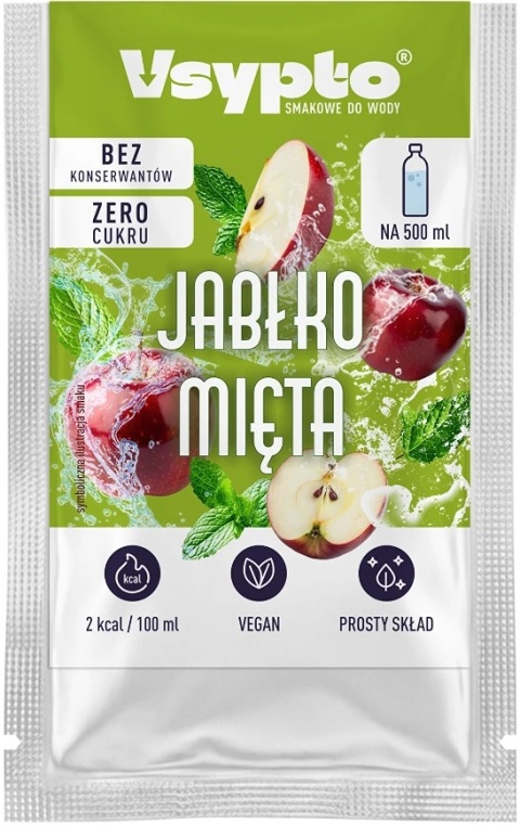 Vsypto Napój w proszku o smaku Jabłko Mięta bez cukru 3g