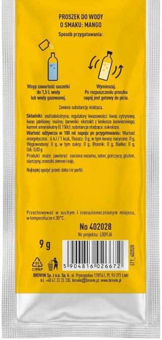 Vsypto Napój w proszku o smaku mango bez cukru 9g