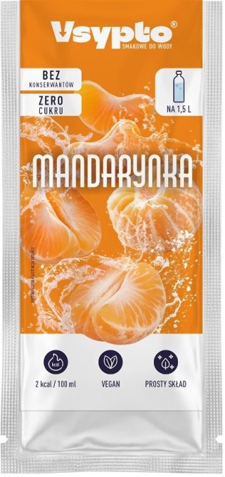 Vsypto Napój w proszku o smaku mandarynek bez cukru 9g