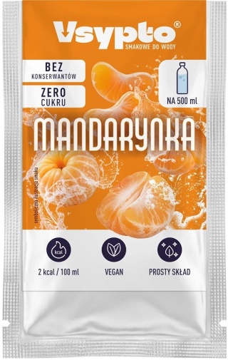 Vsypto Napój w proszku o smaku mandarynek bez cukru 3g