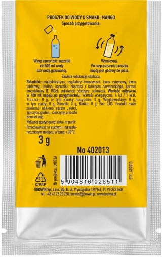 Vsypto Napój w proszku o smaku mango bez cukru 3g