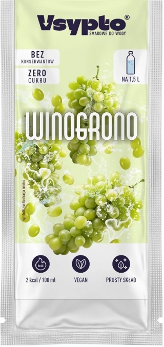 Vsypto Napój w proszku o smaku winogron bez cukru 9g