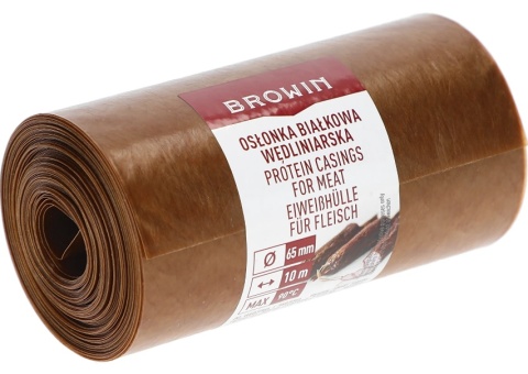 BROWIN Osłonka białkowa wędliniarska fi 65mm 10m