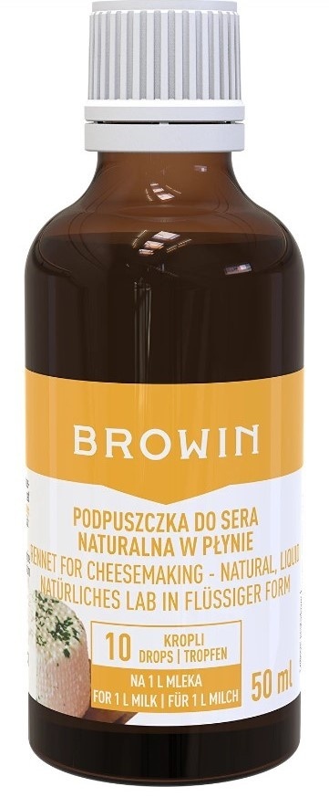 BROWIN Podpuszczka do sera naturalna w płynie 50 ml