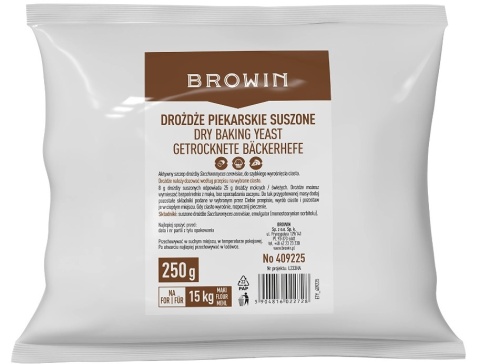 BROWIN Suszone drożdże piekarskie 250g