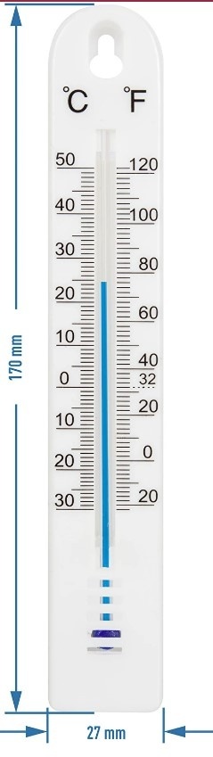 BROWIN Termometr uniwersalny (-30 do +50°C) 17 cm biały
