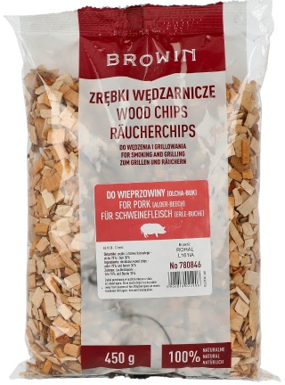 BROWIN Zrębki do wędzenie grillowania wieprzowiny mix 450g kl10