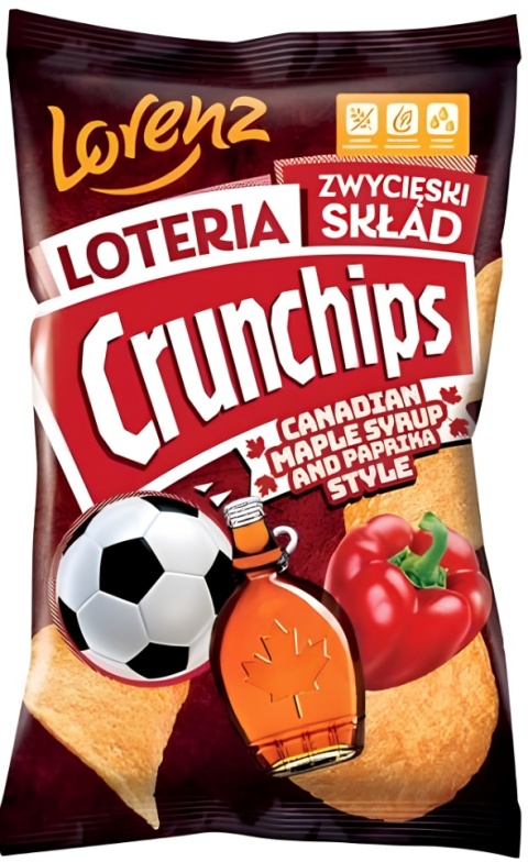 CRUNCHIPS Chipsy ziemniaczane o smaku słodko-pikantnym Canadian Maple Syrup130 g