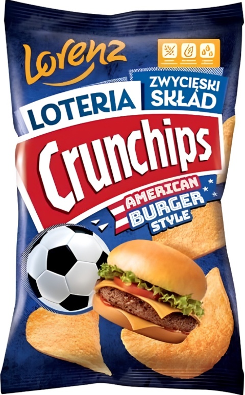 CRUNCHIPS Chipsy ziemniaczane American Burger 130 g