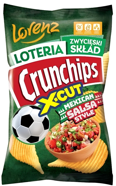 CRUNCHIPS X-Cut Chipsy ziemniaczane o smaku Mexican Salsa 130 g
