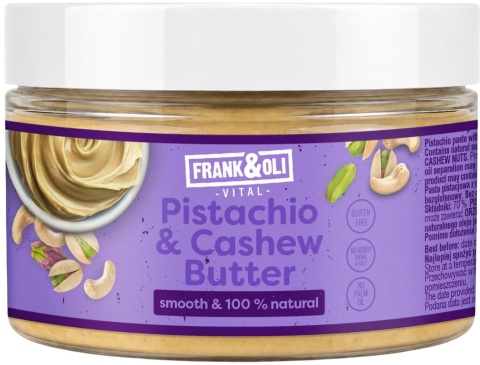 FRANK&OLI Pistachio&Cashew Bezglutenowa pasta pistacjowa z nerkowcem 200g