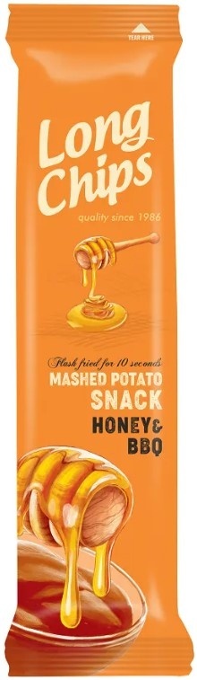 LONG CHIPS Chipsy ziemniaczane o smaku miodu i BBQ 75 g
