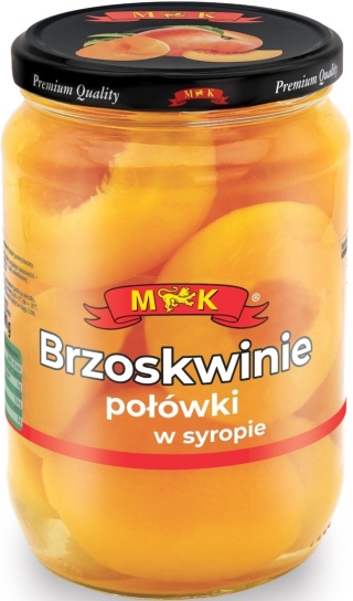 MK CHOICE BRZOSKWINIE POŁÓWKI W SYROPIE 680G