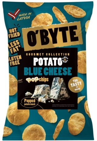 O'BYTE Chipsy ziemniaczane o smaku sera pleśniowego 90 g