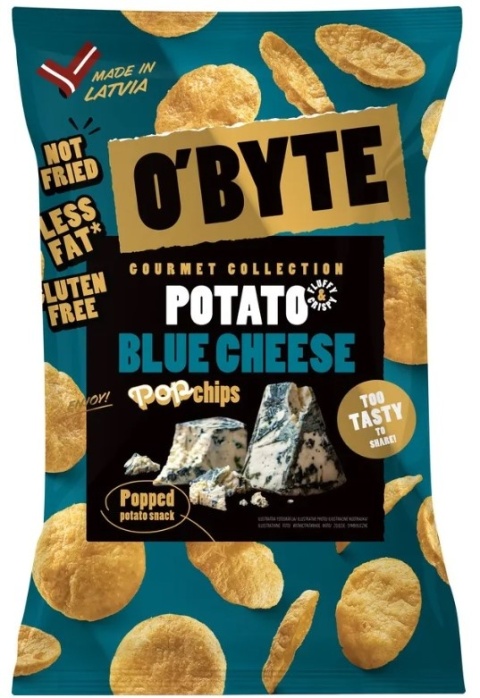 O'BYTE Chipsy ziemniaczane o smaku sera pleśniowego 90 g