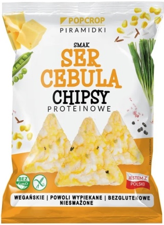 POPCROP Piramidki proteinowe serowo-cebulowe 60g