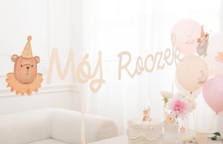 PartyPal Baner Mój Roczek Baby 1szt. 135x22cm