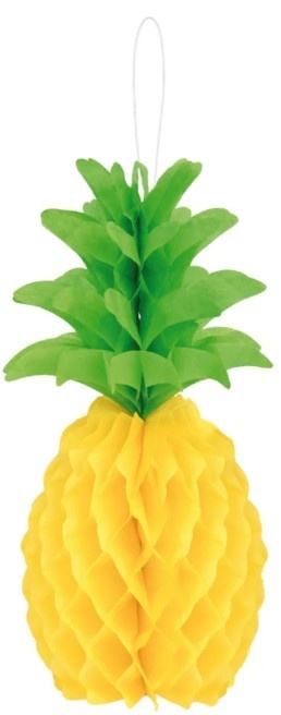 PartyPal Dekoracja wisząca honeycomb Ananas 1 szt.