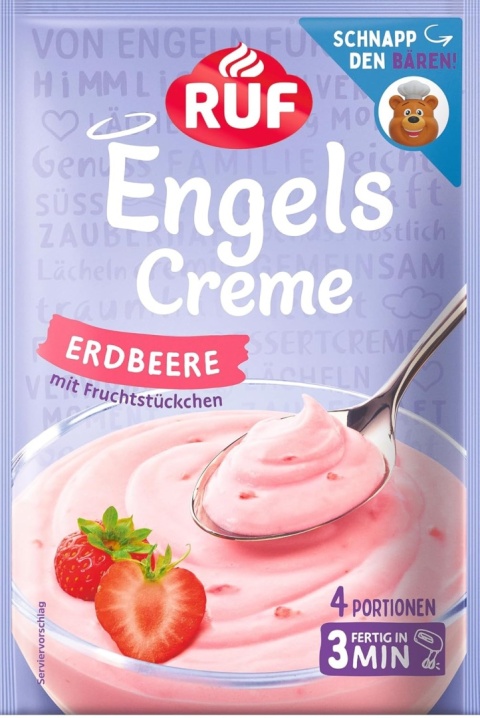 RUF Engels Creme Krem truskawkowy z kawałkami owoców 65g