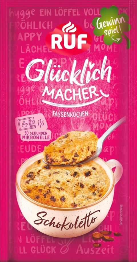 RUF Glucklich Macher Ciasto z kawałkami czekolady w kubku 59g