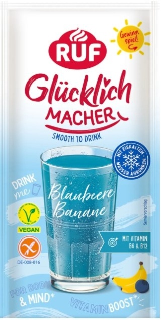 RUF Glucklich Macher Napój w proszku Jagoda Banan 45g