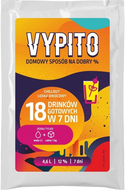 VYPITO Chillout lekko owocowy 126g 12% saszetka na 18 drinków