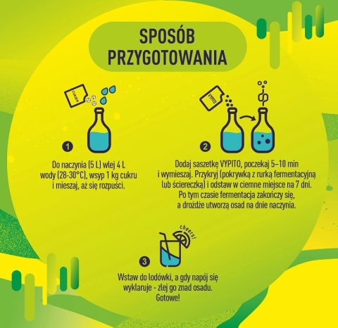 VYPITO Cytryna limonka 126g 12% saszetka na 18 drinków