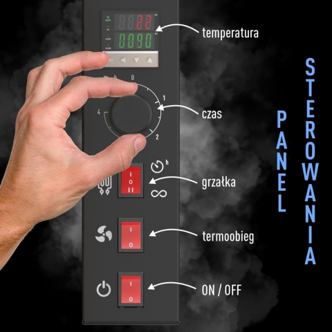BROWIN Wędzarnia 115 L dragON Wood 60E - drewniana opalana, z elektrycznym modułem grzejnym i sterownikiem