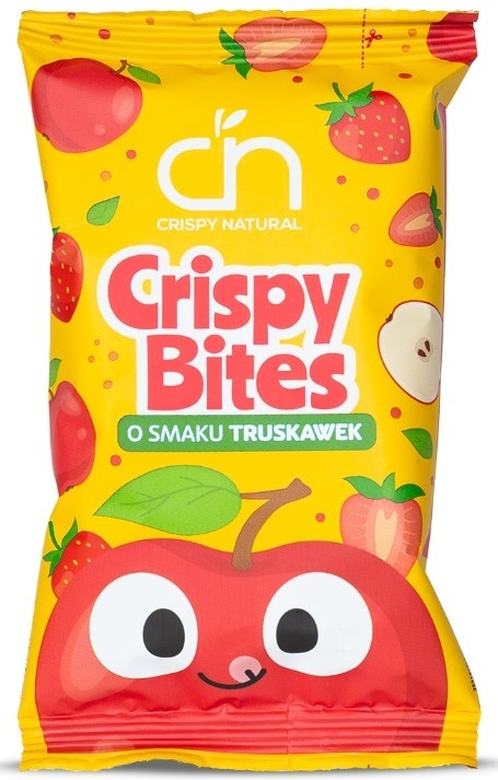 CRISPY NATURAL Jabłko o smaku truskawek Suszone płatki jabłek 14g